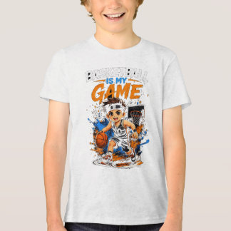 Basketball Is My Game | Cool Sports Design for Kid Tri-Blend Shirt