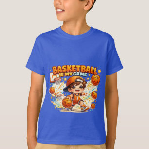 Basketball Is My Game Cute Kawaii Sports Design T-Shirt