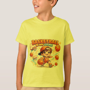 Basketball Is My Game Cute Kawaii Sports Design T-Shirt
