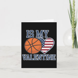 Basketball Is My Heart On Valentine's Day Card