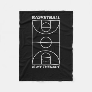 Basketball Is My Therapy  Fleece Blanket