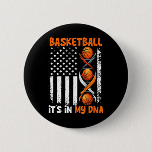 Basketball It's In-My DNA Fun Player Coach Team Sp 6 Cm Round Badge