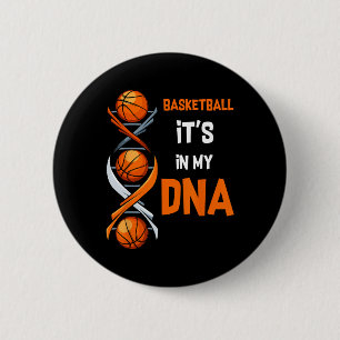 Basketball It's In My DNA Fun Player Coach Team Sp 6 Cm Round Badge
