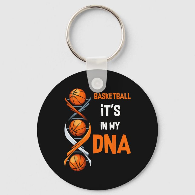 Basketball It's In My DNA Fun Player Coach Team Sp Key Ring (Front)