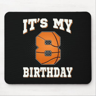 Basketball It's My 8th Birthday 8 Years Old Boy Gi Mouse Mat