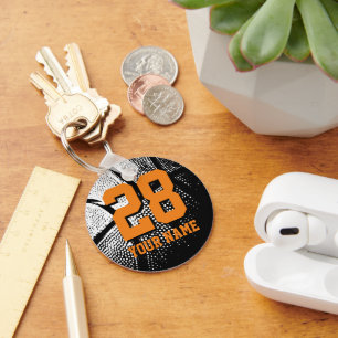 Basketball jersey number keychain Personalize