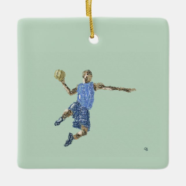 #Basketball #Jump Ceramic Ornament (Front)