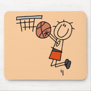 Basketball Jump Shot - Orange T-shirts and Gifts Mouse Mat