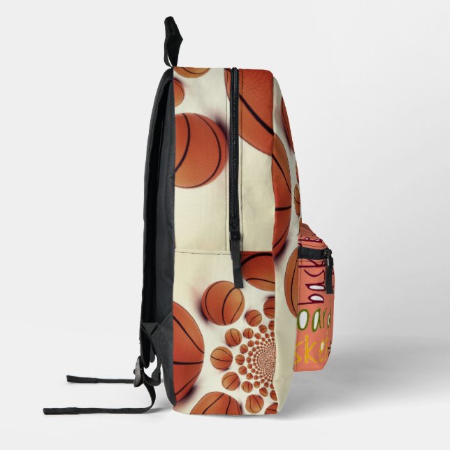 Basketball Kaleidoscope Game of Champions Printed Backpack (Left)