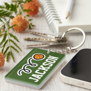 Basketball keychain custom sports fan gift