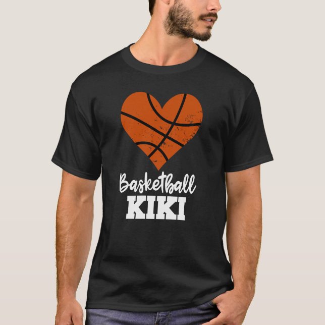 Basketball Kiki Basketball Heart Grandma Kiki T-Shirt (Front)