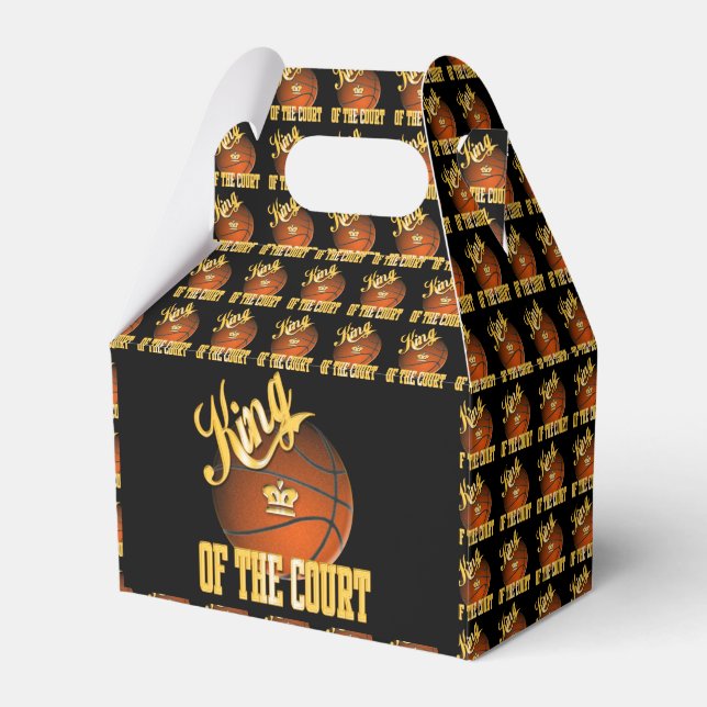 Basketball King of the Court Favour Box (Front Side)