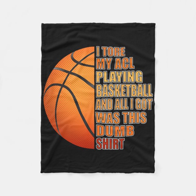 Basketball Knee Ligament Injury Fun  Fleece Blanket (Front)