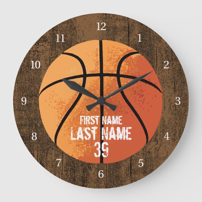 Basketball Large Clock (Front)