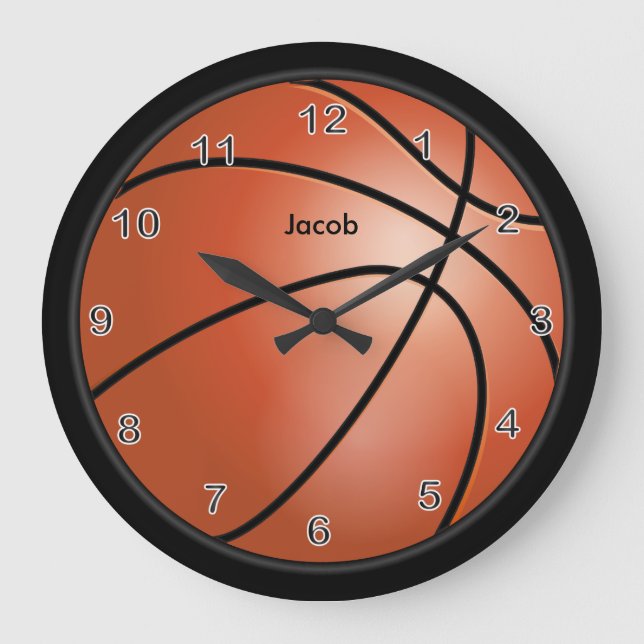 Basketball Large Clock (Front)
