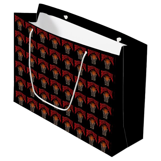 Basketball Large Gift Bag (Front Angled)