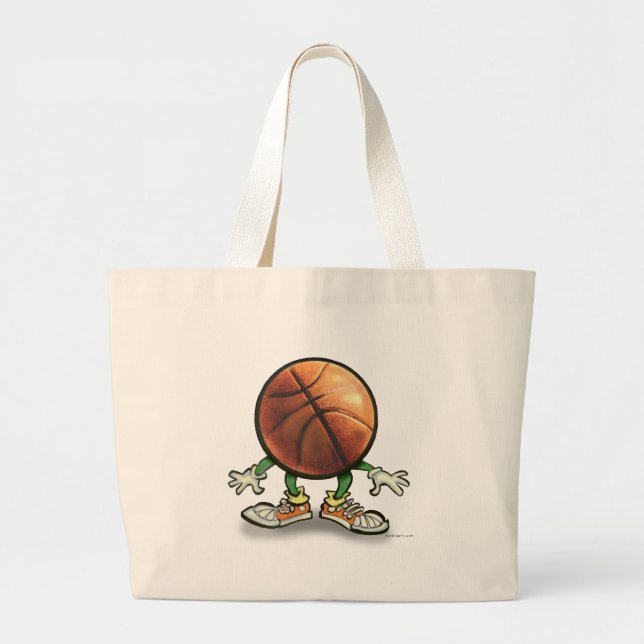 Basketball Large Tote Bag (Front)