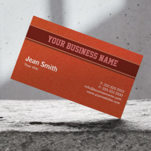 Basketball Leather Texture Coach Business Card