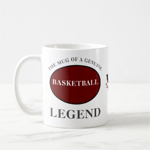 Basketball Legend Monogram Add Your Name Birthday Coffee Mug