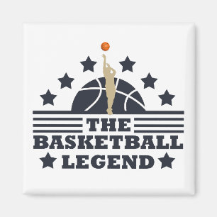 Basketball legend player for coach magnet