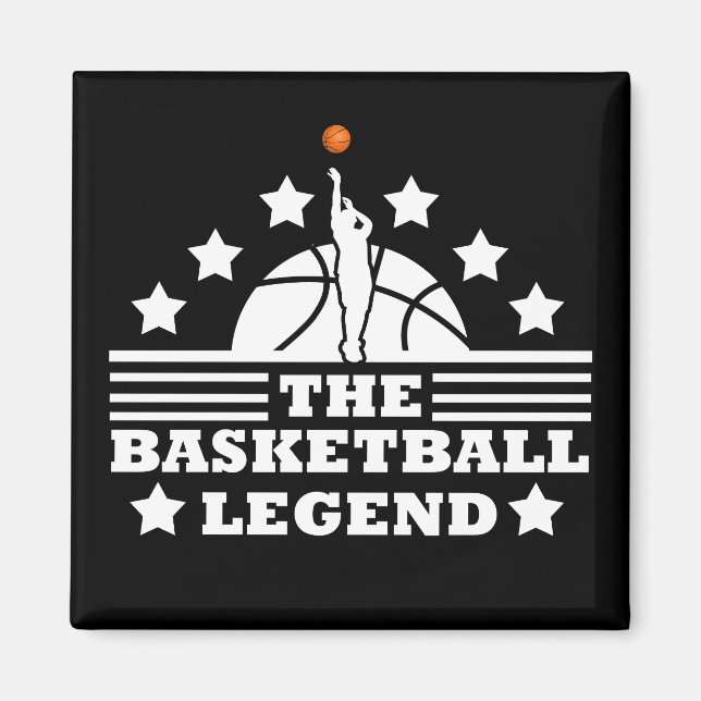 Basketball legend player for coach magnet (Front)
