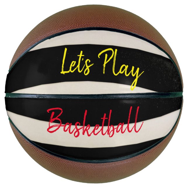 Basketball Let's Play Basketball Stripe (Front)
