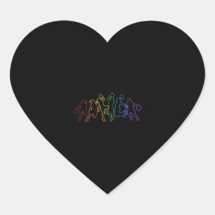Basketball LGBT Rainbow Lover Pro Player Heart Sticker