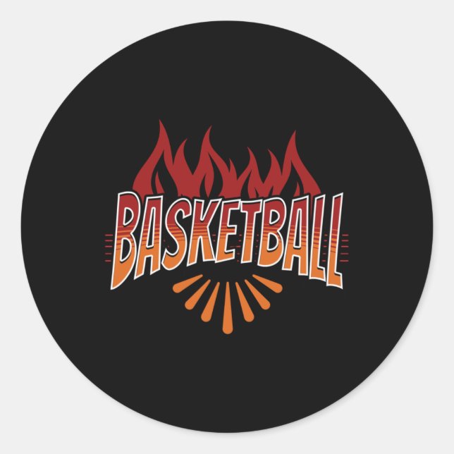 Basketball Life 1  Classic Round Sticker (Front)