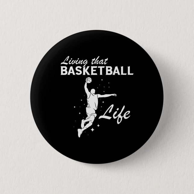 Basketball Life Basketball Player Dunk Basketball  6 Cm Round Badge (Front)