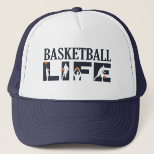 basketball life player dribbling  trucker hat