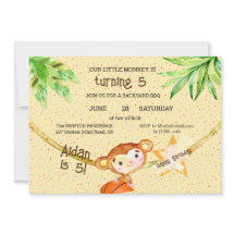 Basketball Little Monkey Turning 5 Birthday Party