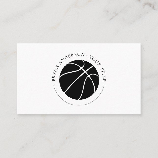 Basketball Logo Business Card (Front)