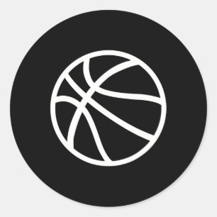 Basketball logo classic round sticker