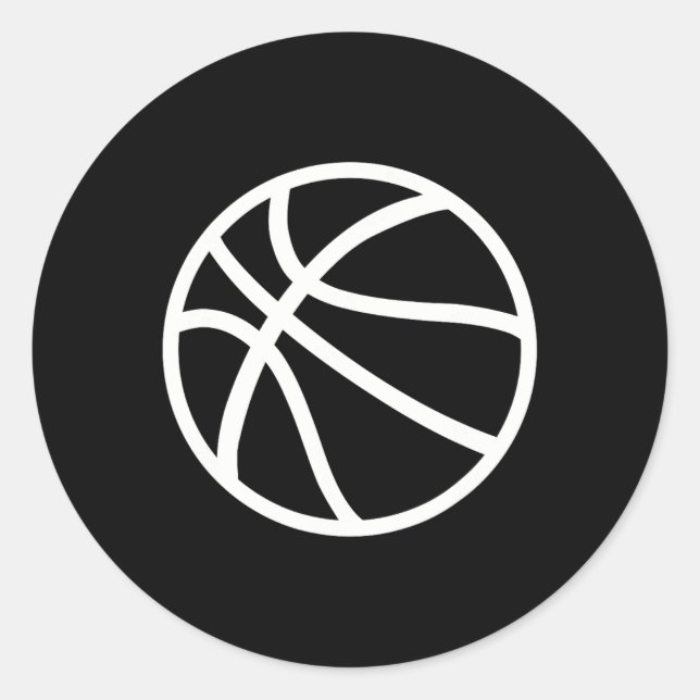 Basketball logo  classic round sticker (Front)