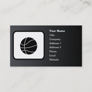 Basketball Logo Customisable Black Business Card
