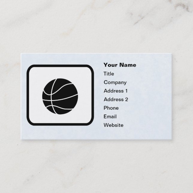Basketball Logo Customisable Template Business Card (Front)