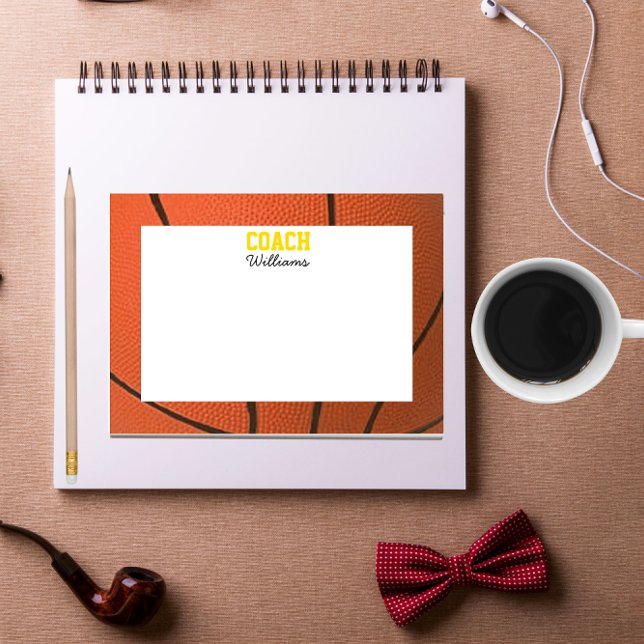 Basketball Look Personalized Coach Post-it Notes (Creator Uploaded)