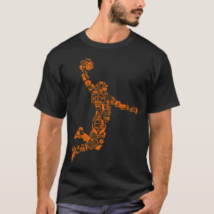 Basketball Looks Red Art medical  T-Shirt