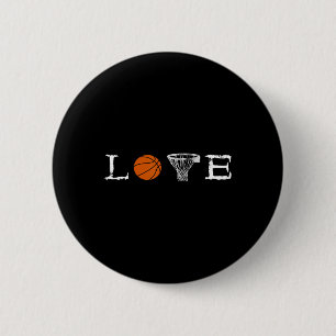 Basketball Love  6 Cm Round Badge
