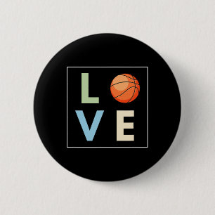 Basketball Love 6 Cm Round Badge