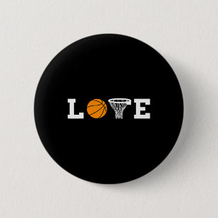 Basketball Love Basket Baller Playing Basketball S 6 Cm Round Badge