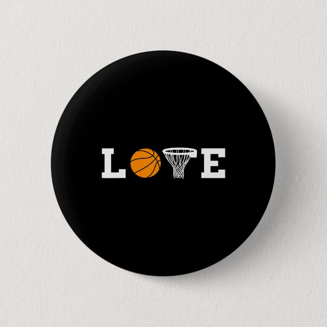 Basketball Love Basket Baller Playing Basketball S 6 Cm Round Badge (Front)
