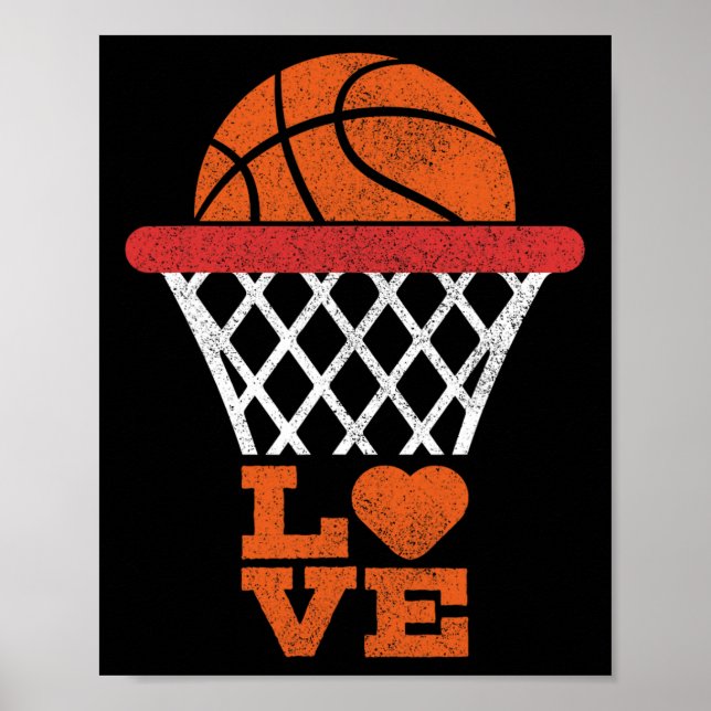 Basketball Love Basketball Lover Girl Boy Basketba Poster (Front)