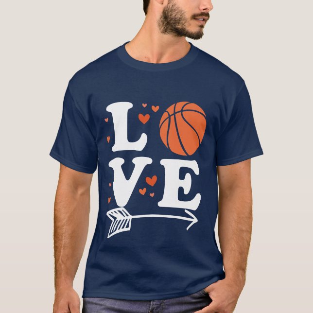 Basketball Love Clothing Men Women Boys Girls T-Shirt (Front)