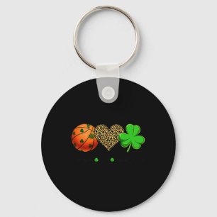 Basketball Love Saint Patrick's Day Shamrock Clove Key Ring