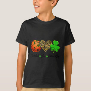 Basketball Love Saint Patrick's Day Shamrock Clove T-Shirt