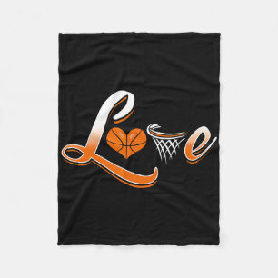Basketball Love Shirt Fleece Blanket