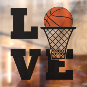 Basketball Love Window Cling