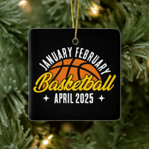 Basketball Lover Cool Player Modern Personalised Ceramic Ornament