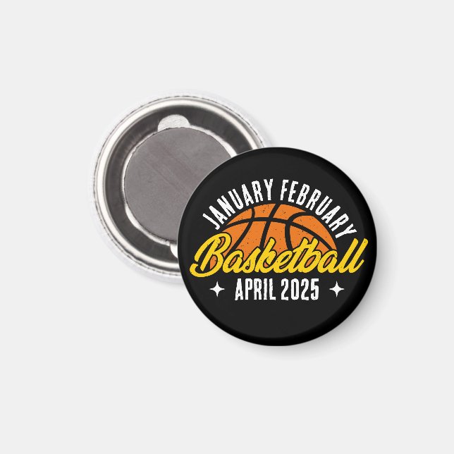 Basketball Lover Cool Player Modern Personalised Magnet (Front/Back)